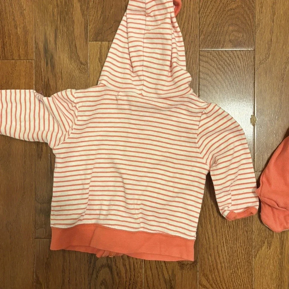 Carter 3-6 Month Full Zip Jacket‎ & Pants Set With Feet Baby Girl Baby Shower